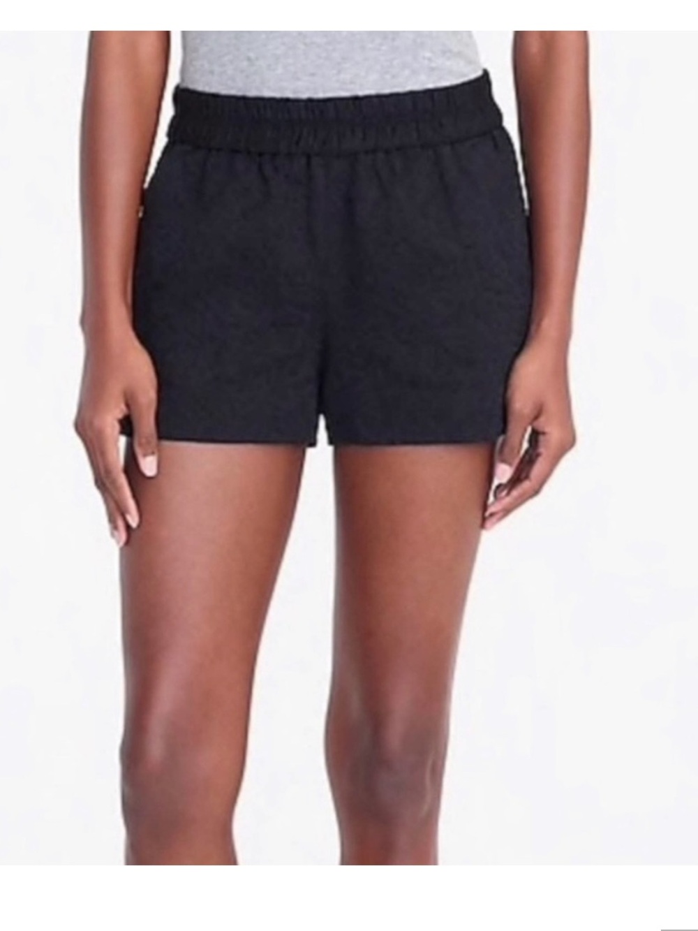J. Crew Black Jaquard Elastic-Waist Boardwalk Shorts